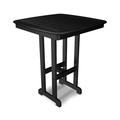 POLYWOOD® Captain 5 Piece Bar Height Outdoor Dining Set Plastic in Black | 36.75" W x 36.75" L x 42" H | Wayfair