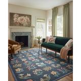 Blue/Navy 60 x 24 x 0.19 in Area Rug - Rifle Paper Co. x Loloi Rosa Navy Area Rug Polyester | 60 H x 24 W x 0.19 D in | Wayfair RASARSA-03NV002050