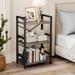 17 Stories Tobius Etagere Bookcase in Black/Brown/Gray | 27.75 H x 16.37 W x 11.02 D in | Wayfair ADFBDBDAF736411C98ED8DFDF4A0B5C0