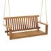 Winston Porter 2 Person Solid Wood Porch Swing Wood/Solid Wood in Brown | 22.5 H x 51 W x 25 D in | Wayfair 5EB71F8B417C45E19680D6CA2B6442DA
