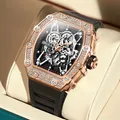 ONOLA-Montre à quartz de luxe pour homme design incrusté de diamants montres à bande étanche