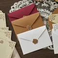 Enveloppes de documents vintage timbre d'écriture de lettres autocollants de sceau