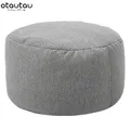 OTAUTAU-Pouf en lin avec rembourrage pouf pouf tabouret rond hypothécaire ami futon meubles de