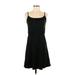 Ann Taylor LOFT Casual Dress - A-Line Scoop Neck Sleeveless: Black Solid Dresses - Women's Size Small