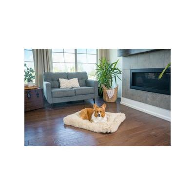 Best Friends by Sheri 4-in-1 Orthopedic Nap Mat Shag Dog Mat with Removable Cover, Taupe, Medium