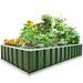 Raised Garden Bed 68"x 36"x 12" Galvanized Steel Metal Outdoor Garden Planter Box Kit with 8pcs T-Type Tags & 2 Pairs of Gloves