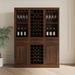 Wine bar cabinet Buffet Cabinet with Storage Shelves with Hutch for Dining Room