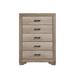 Chest of 5 Drawers w Black Hardware Bedroom Furniture