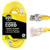 100 Ft Outdoor Extension Cord, 12/3 Heavy Duty Extension Cable with 3 Prong Grounded Plug for Safety, for Garden, Appliances