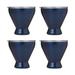 11 Oz Insulated Brushed Navy All Purpose Cocktail Tumblers, Set of 4