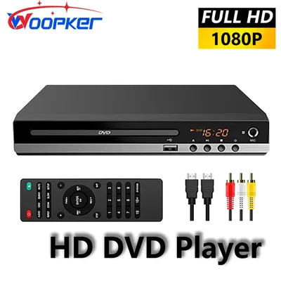 Woopker Home Full HD DVD Player B29 1080P High Definition CD/EVD/VCD Player mit AV- und HDMI-Ausgang Image