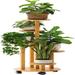 Corner Plant Stand with Wheels 5 Tiered