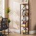 6-Tier Tall Book Shelf, Narrow Bookcase for Small Space,Brown
