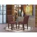 East West Furniture Austin Parson Dining Chairs, Set of 2 (Color & Fabric Options)