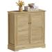 SICOTAS Farmhouse Buffet Cabinet Sideboard with 2 Shutter Style Doors - N/A