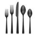 Gilda Black Satin 20-Piece Flatware Set