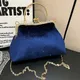 Neue Retro Abend tasche Frauen Handtaschen Vintage Designer lila blaue Kette Umhängetaschen Schloss