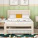 Twin Bed with Trundle, Wood Bed Frame with Headboard and Footboard Wood Platform Captain Beds for Kids Teens Adults