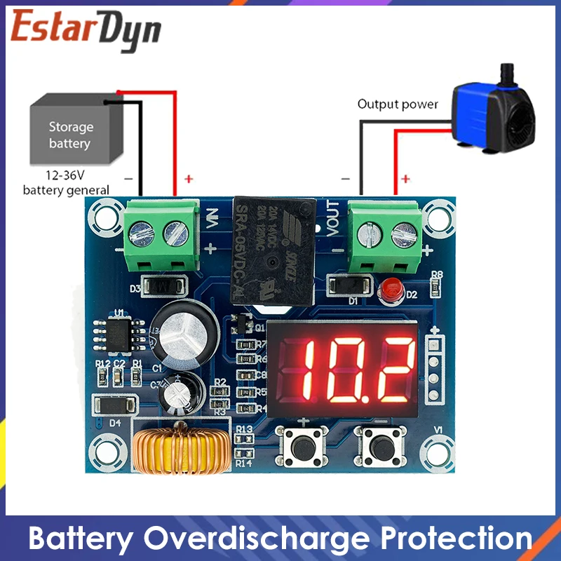 XH-M609 DC 12V-36V Ladegerät Modul Spannung Überentladung Batterieschutz Präzise Unterspannungsschutz Modulplatine Image