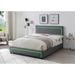 Queen Size Upholstered Platform Bed with 4 Storage Drawers, LED Lights and USB Charging, Height Adjustable Headboard