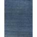 Modern Blue Gabbeh Oriental Area Rug Hand-Knotted Wool Carpet - 8'8" x 11'10"