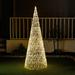 Twinkling 1450 LED Christmas Cone Tree with Warm White & Cold White Lights - Large