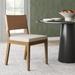 Linus Modern Upholstered Dining Chair, Solid Rubberwood Legs