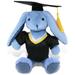 DolliBu Baby Blue Rabbit Graduation Plush Toy with Gown and Cap Outfit - 8 inches