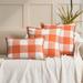 Modern cotton and linen plaid pillowcase