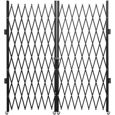 VEVOR Double Folding Security Gate,360° Rolling Barricade Gate, Scissor Gate or Door with Keys