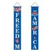 piaybook Banners and Flags American Independence Day Couplet National Day Activity Dwarf Couplet Red And Blue Bar Atmosphere Party Porch Decoration Hanging Flag Home Garden Outdoor Flag Banner