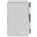 amassan Metal Pocket Notebook Portable Small Pocket Notepad Aluminum Note Case with Mini Metal Pen and 60-Page Sheets (Pure Sliver)