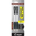 PILOT G2 Mechanical Pencils 0.5mm HB Lead Clear Barrel 2-Pack (31053) Black/Clear
