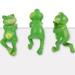 3pcs Garden Resin Frogs Statues Planter Pot Frogs Hanging Figurines Planter Frogs Decors