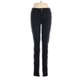 American Eagle Outfitters Jeggings - High Rise Skinny Leg Boyfriend: Black Bottoms - Women's Size 6 Tall - Dark Wash