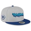 Men's New Era Gray/Blue TRACKHOUSE RACING Graffiti 9FORTY Adjustable Hat