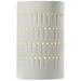 Ambiance 9 1/4"H Matte White Gold Cylinder Outdoor Sconce