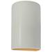 Ambiance 9 1/2"H Matte White Gold Cylinder ADA Wall Sconce