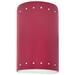 Ambiance 9 1/2"H Cerise Perfs Cylinder Closed LED ADA Sconce