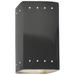 Ambiance 9 1/2"H Gray Perfs Rectangle Outdoor Wall Sconce