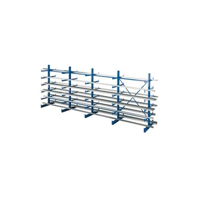 PROREGAL Kragarmregal-Set K 1000 doppelseitig | Grundregal | HxBxT 200x500x2x500cm | Tragkraft je Arm 200kg | Enzianblau Image