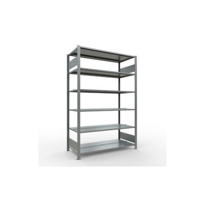 PROREGAL Büro-Fachbodenregal MULTIplus150 Stecksystem mit Mittelanschlag | Grundregal | Fachlast 150kg | 200x130x60cm | Beidseitig nutzbar | Verzinkt Image