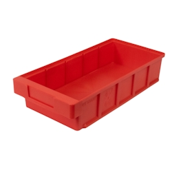 PROREGAL Mega Deal 8x Regalkasten Classic | Rot | HxBxT 8,3x19x40cm | Polypropylen | Sichtlagerkasten, Sortimentskasten, Sortimentsbox, Kleinteilebox Image