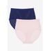 Plus Size Women's 2-Pack Breathable Shadow Stripe Brief by Comfort Choice in Midtone Pack (Size 7)
