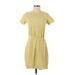 Old Navy Casual Dress - Mini Crew Neck Short sleeves: Yellow Print Dresses - Women's Size 5