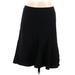 Banana Republic Casual Midi Skirt Calf Length: Black Stripes Bottoms - Women's Size 10