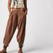 Free People Pants & Jumpsuits | Free People To The Sky Parachute Pants Pull-On Low-Rise Solid Smocked M | Color: Brown | Size: M