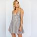 Free People Dresses | Free People Here She Is Embellished Slip Dress | Color: Silver/Tan | Size: S