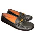Coach Shoes | Coach Leather Crosby Turnlock Driver Loafers Size 7 | Color: Black | Size: 7