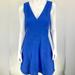 J. Crew Dresses | J Crew Blue 100% Cotton V-Neck Lined Dress Size 6 Gently Used Sleeveless | Color: Blue | Size: 6